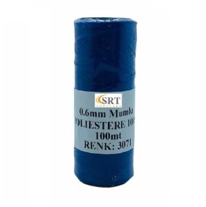 SRTfootcare Deri El Dikişi İçin Mumlu İplik 0,6 Mm 100mt (leathercraft, Deri Hobi) Saks Mavi 3071