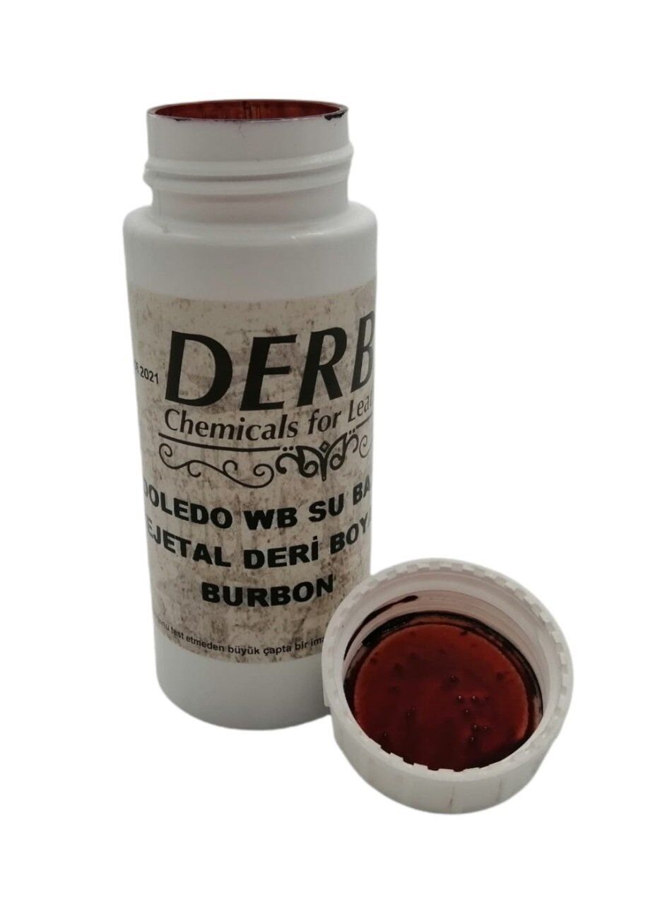 Derby Vejetal Vaketa Deri Boyası Doledo/WB 100ml 1 Adet (Leathercraft, Deri Hobi) Burbon - Bordo