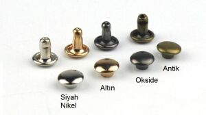 Perçin 33,5no 9mm İki Taraf Kafa 50 Takım (Leathercraft, Deri Hobi)