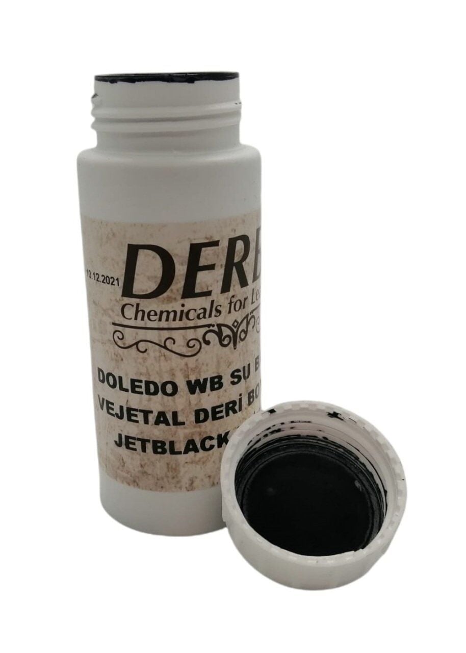 Derby Vejetal Vaketa Deri Boyası Doledo/WB 100ml 1 Adet (Leathercraft, Deri Hobi) Jet Black Siyah