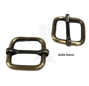 Ayar Tokası 2,5 cm 2 Adet (Leathercraft, Deri Hobi) Antik Kahve
