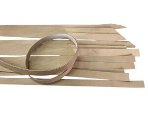 Kemerlik Şerit Kesilmiş Hafif Damarlı Vaketa Deri 45 mm Soğan Kabuğu Renk 140 cm