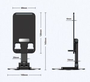 Katlanabilir Telefon Tutucu Stand Yuvarlak Tabanlı CM-074