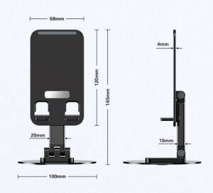 Katlanabilir Telefon Tutucu Stand Yuvarlak Tabanlı CM-074