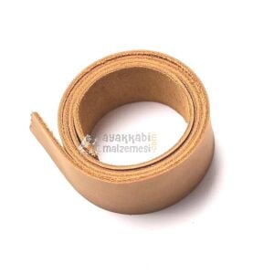 Kemerlik Şerit Kesilmiş Vaketa Deri 40 mm Soğan Kabuğu Renk