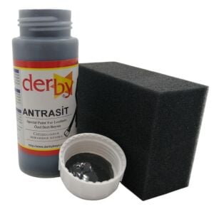Derby Mont, Direksiyon, Koltuk, Deri Eşya Boyası 100ml ve Siyah Sünger Taba