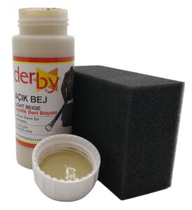 Derby Mont, Direksiyon, Koltuk, Deri Eşya Boyası 100ml ve Siyah Sünger Camel