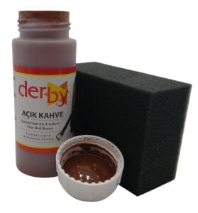 Derby Mont, Direksiyon, Koltuk, Deri Eşya Boyası 100ml ve Siyah Sünger Taba