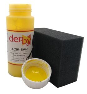 Derby Mont, Direksiyon, Koltuk, Deri Eşya Boyası 100ml ve Siyah Sünger Taba