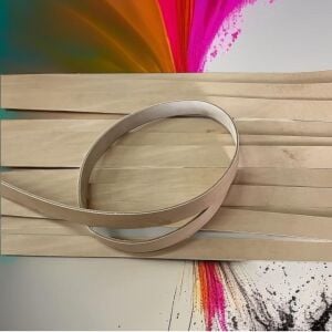 Kemerlik Şerit Kesilmiş Hafif Damarlı Vaketa Deri 40 mm Soğan Kabuğu Renk