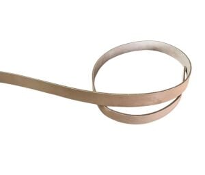 Kemerlik Şerit Kesilmiş Hafif Damarlı Vaketa Deri 40 mm Soğan Kabuğu Renk 150 cm