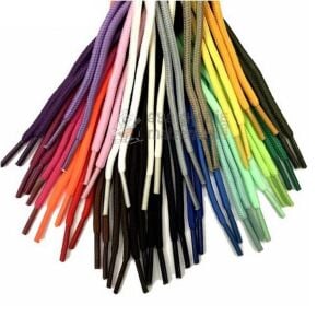 TOPTAN Polyester İp Ayakkabı Bağı Yuvarlak K300-K500 70cm 36 Çift