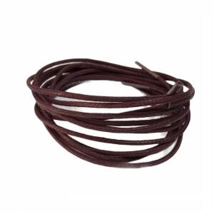 Yuvarlak Mumlu Ayakkabı Bağı 2mm K901 60cm 1 Çift Bordo