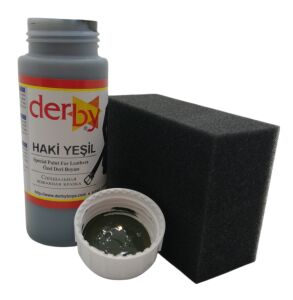 Derby Mont, Direksiyon, Koltuk, Deri Eşya Boyası 100ml ve Siyah Sünger Haki