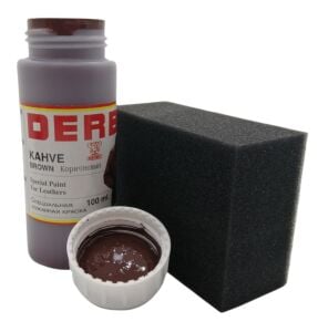 Derby Mont, Direksiyon, Koltuk, Deri Eşya Boyası 100ml ve Siyah Sünger Kahverengi