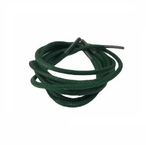 Yuvarlak Mumlu Ayakkabı Bağı 2mm K901 60cm 1 Çift Koyu yeşil