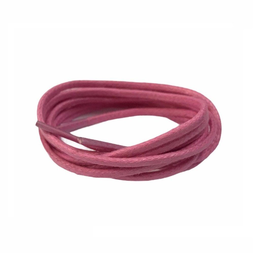Yuvarlak Mumlu Ayakkabı Bağı 2mm K901 60cm 1 Çift Pembe