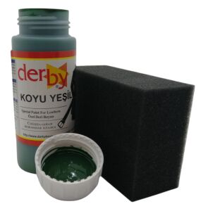 Derby Mont, Direksiyon, Koltuk, Deri Eşya Boyası 100ml ve Siyah Sünger Koyu yeşil