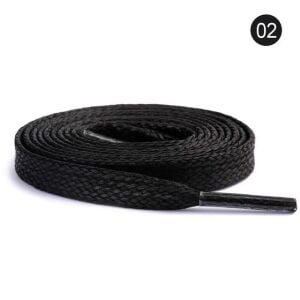 Yassı Mumlu Pamuklu Ayakkabı Bağı K918 150cm 1 Çift Siyah