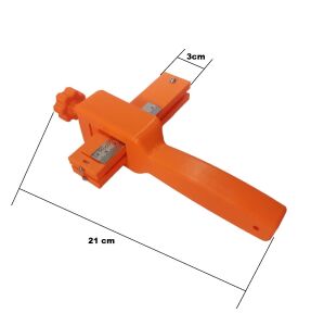 LeMooD'O Turuncu Deri Şerit Kemer Kesme Bıçağı Deri El Aleti