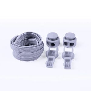 SRTfootcare PLY Elastik Yassı Akıllı Kilitli Bağcık 100cm 1 Çift Siyah