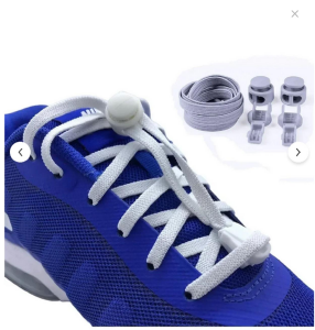 SRTfootcare PLY Elastik Yassı Akıllı Kilitli Bağcık 100cm 1 Çift Siyah