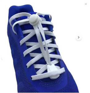 SRTfootcare PLY Elastik Yassı Akıllı Kilitli Bağcık 100cm 1 Çift Beyaz