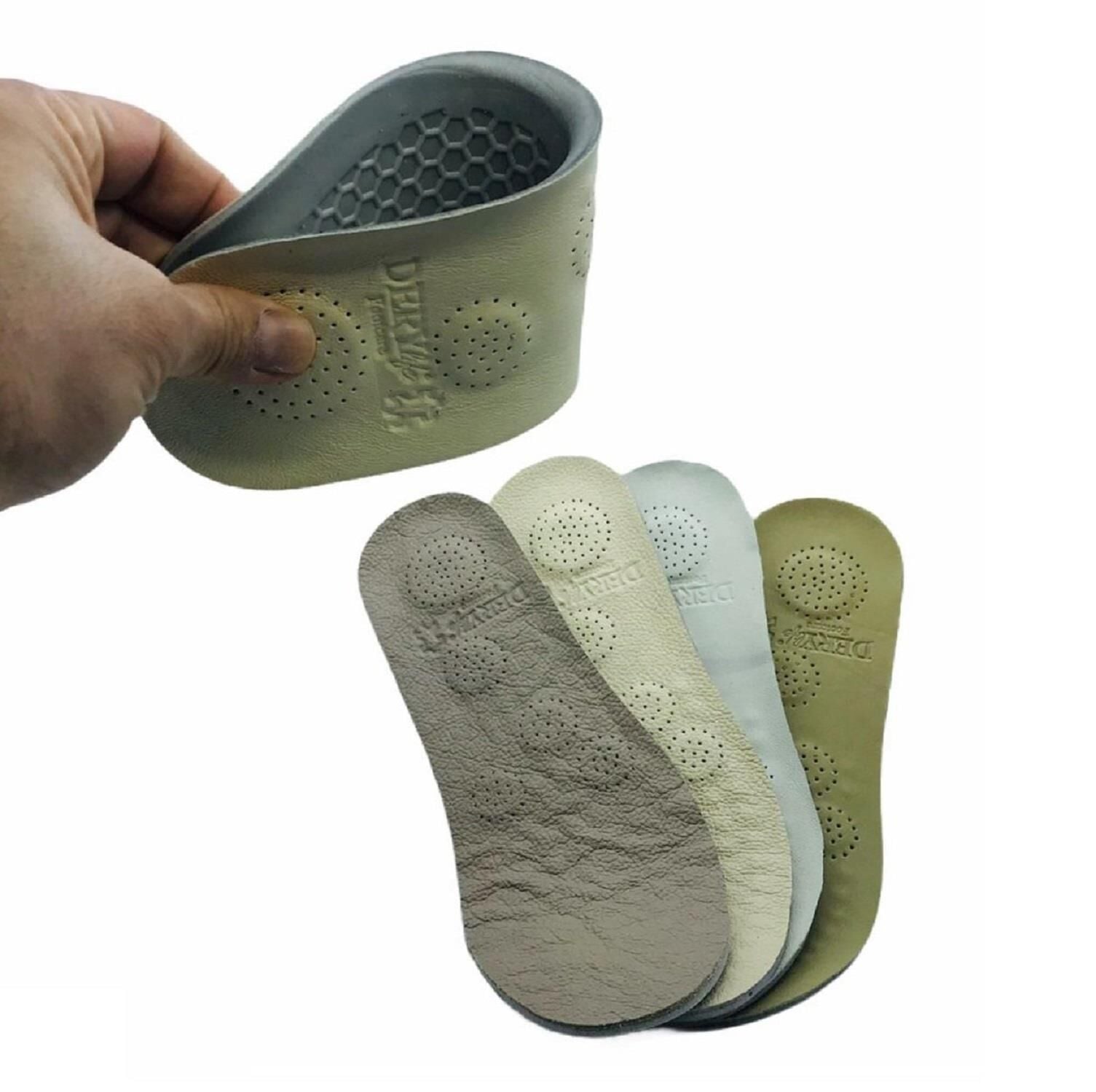 DERY Anatomik 5 Nokta Ortopedik Deri Ayakkabı Tabanı Bej-krem 1 Çift Bej Krem - 41-42