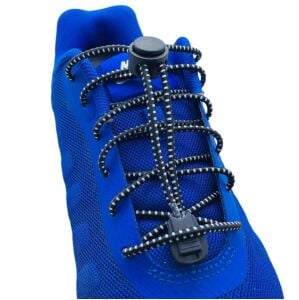 PLY Yuvarlak Kilitli Akıllı Elastik Ayakkabı Bağcığı 100cm 1 Çift Siyah