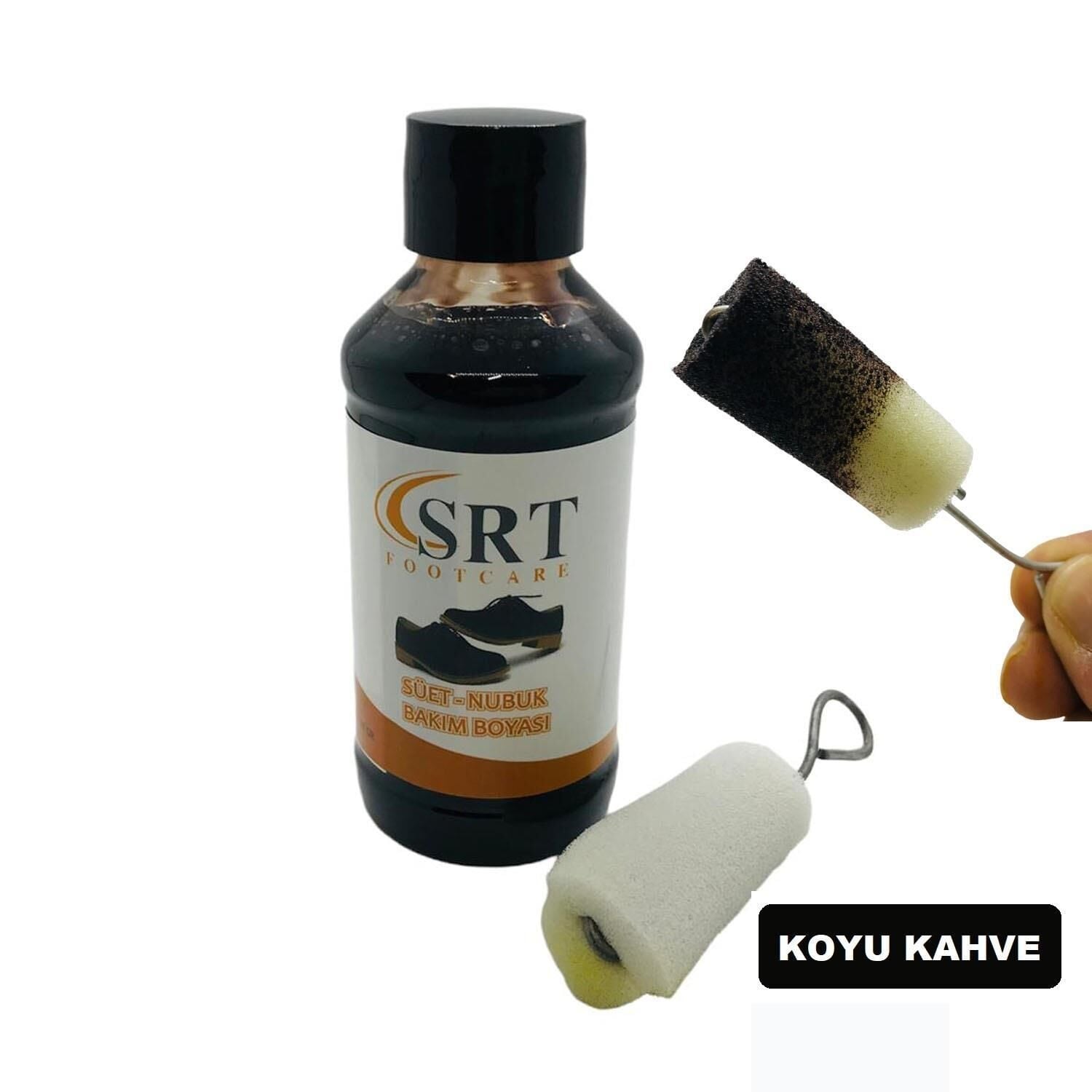 SRTfootcare Süet Nubuk Likit Ayakkabı Bakım Boyası 110 G Koyu Kahve