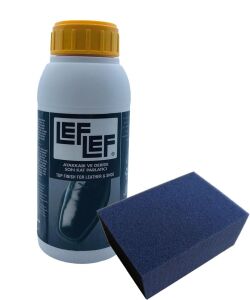 Leflef Son Kat Parlatıcı (Deri Sütü) 500 ml ve Siyah Sünger 1 Adet Kahverengi