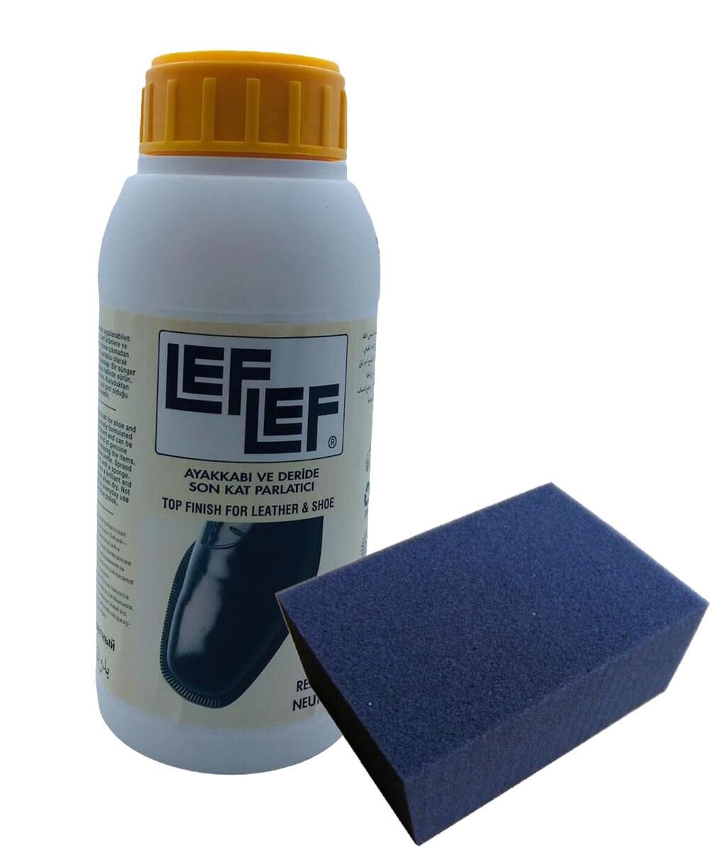 Leflef Son Kat Parlatıcı (Deri Sütü) 500 ml ve Siyah Sünger 1 Adet Naturel