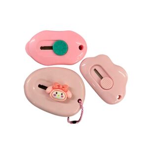 SRTfootcare 3 Ü BİR ARADA PEMBE Taşınabilir Sevimli Falçata - Maket Bıçağı