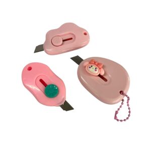 SRTfootcare 3 Ü BİR ARADA PEMBE Taşınabilir Sevimli Falçata - Maket Bıçağı