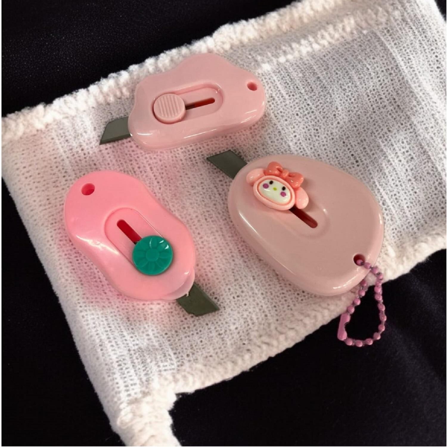 SRTfootcare 3 Ü BİR ARADA PEMBE Taşınabilir Sevimli Falçata - Maket Bıçağı