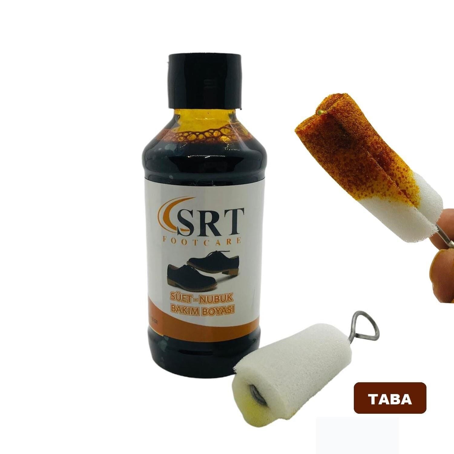 SRTfootcare Süet Nubuk Likit Ayakkabı Bakım Boyası 110 G Taba