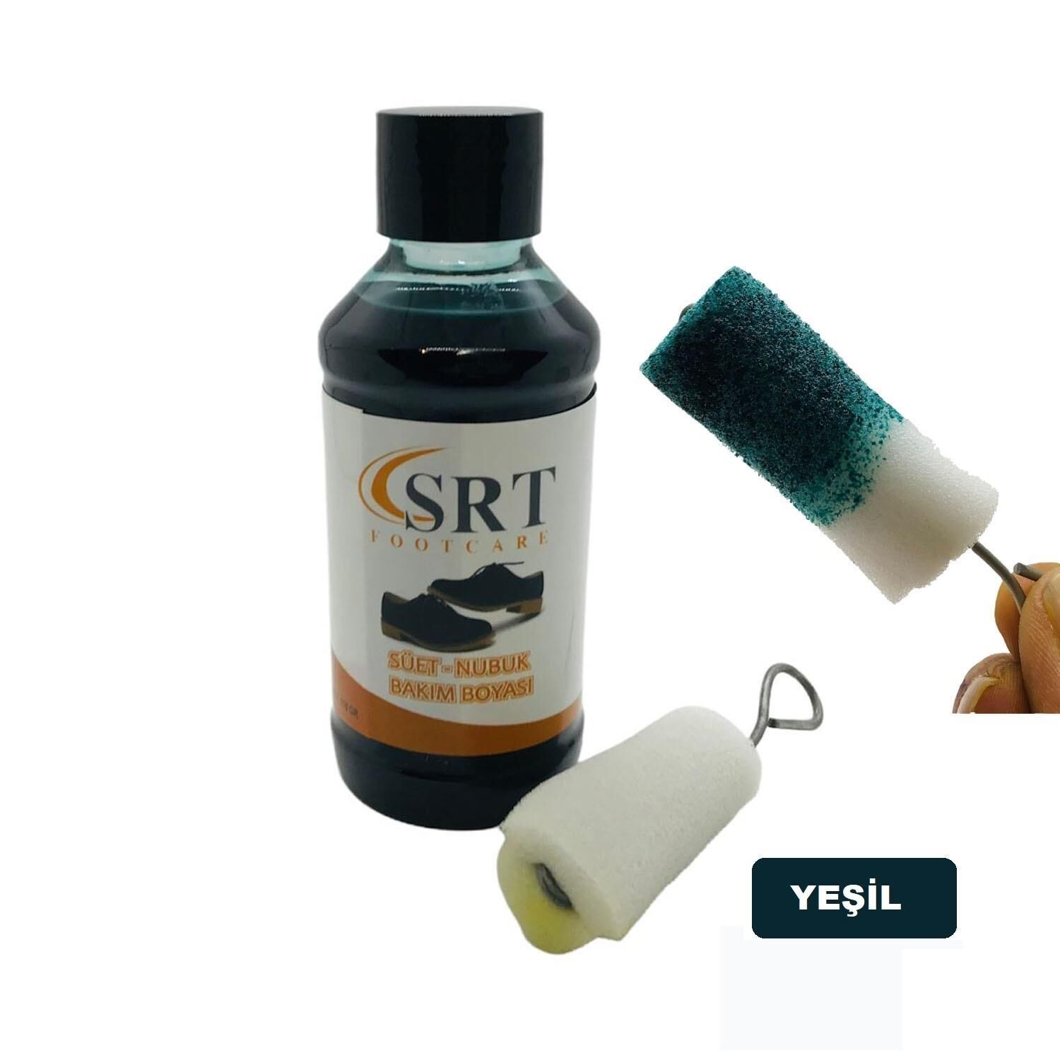 SRTfootcare Süet Nubuk Likit Ayakkabı Bakım Boyası 110 G Yeşil