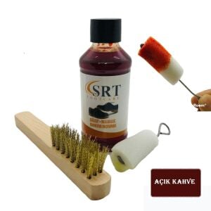 SRTfootcare Süet Nubuk Ayakkabı Bakım Boyası 110 Gr ve Süet Temizleme Tel Fırça Kırmızı