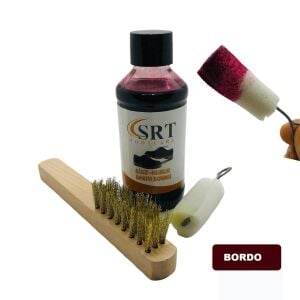 SRTfootcare Süet Nubuk Ayakkabı Bakım Boyası 110 Gr ve Süet Temizleme Tel Fırça Kırmızı