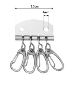 4 Kancalı Anahtarlık Tokası 1 Adet Deri El Aleti