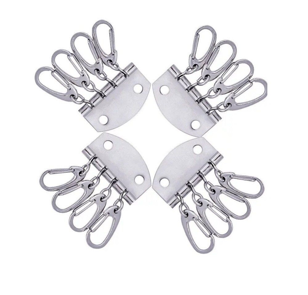 4 Kancalı Anahtarlık Tokası 1 Adet Deri El Aleti Nikel