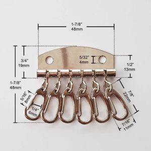 6 Kancalı Anahtarlık Tokası 1 Adet Deri El Aleti