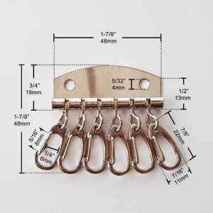 6 Kancalı Anahtarlık Tokası 1 Adet Deri El Aleti