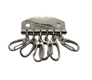 6 Kancalı Anahtarlık Tokası 1 Adet Deri El Aleti Siyah Nikel