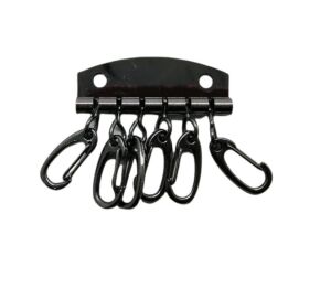 6 Kancalı Anahtarlık Tokası 1 Adet Deri El Aleti Siyah Nikel