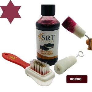 SRTfootcare Süet Nubuk Ayakkabı Bakım Boyası 110 Gr ve 4 Yönlü Temizleme Fırçası Koyu Lacivert