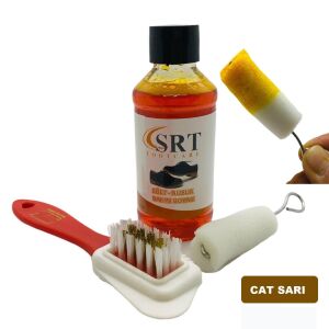 SRTfootcare Süet Nubuk Ayakkabı Bakım Boyası 110 Gr ve 4 Yönlü Temizleme Fırçası Koyu Kahve