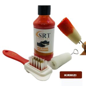 SRTfootcare Süet Nubuk Ayakkabı Bakım Boyası 110 Gr ve 4 Yönlü Temizleme Fırçası Koyu Kahve