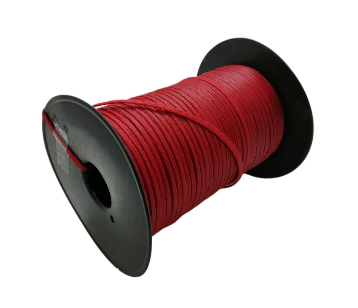 SRTfootcare Deri El Dikişi İçin Mumlu İplik 2.5 Mm 250mt (Leathercraft, Deri Hobi) Kırmızı