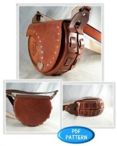 SRT506 Bayan Omuz Çantası PDF Şablonu 2li Set Deri El Aletleri